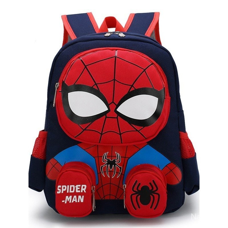 Mochila escolar para crianças do ensino fundamental, Homem-Aranha, bolsa de ombro em forma de gato KT em Oferta na Shopee