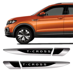 Aplique Lateral T-Cross 2020 Emblema Do Para-Lama Resinado