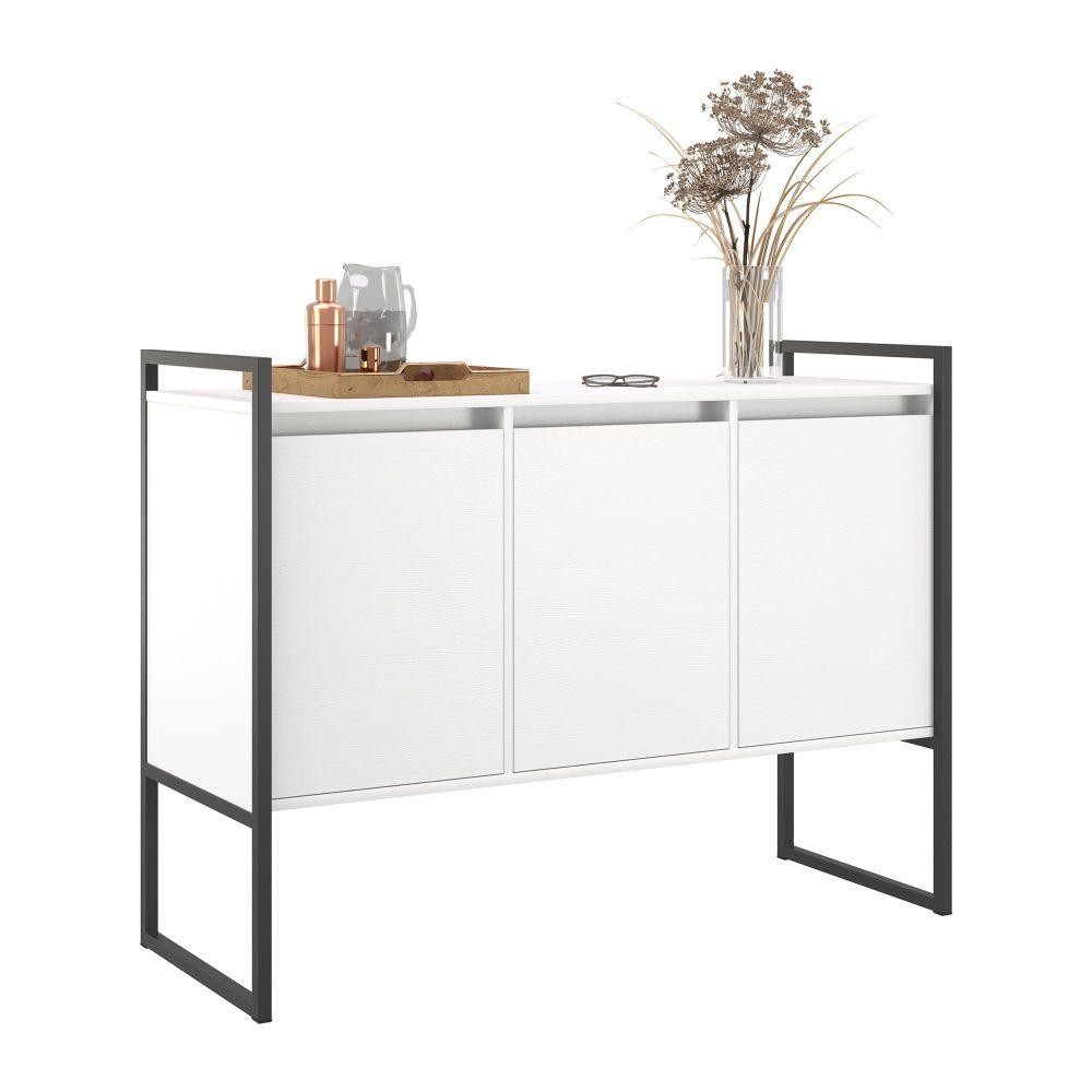 Buffet 3 Portas Rouxe Branco em Oferta na Shopee