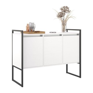 Buffet 3 Portas Rouxe Branco em Oferta na Shopee