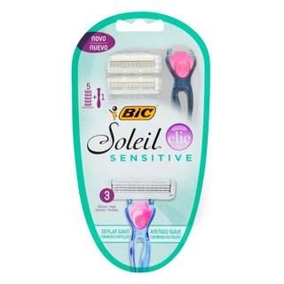 Aparelho de Depilação Bic Soleil Clic Sensitive 1 Aparelho e 5 Cargas em Oferta na Shopee