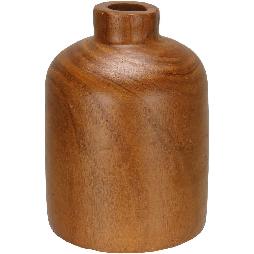 VASO DECORATIVO ENFEITE CASA MADEIRA NATURAL