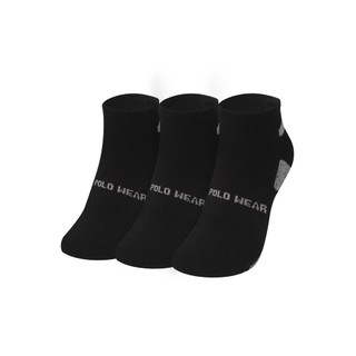 Kit 3 Pares de Meias Femininas Cano Curto Polo Wear Preto em Oferta na Shopee