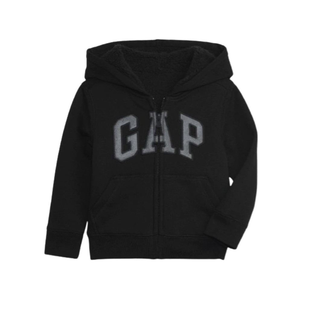 BLUSA GAP SHERPA MOLETOM PELUCIADO - PRETO