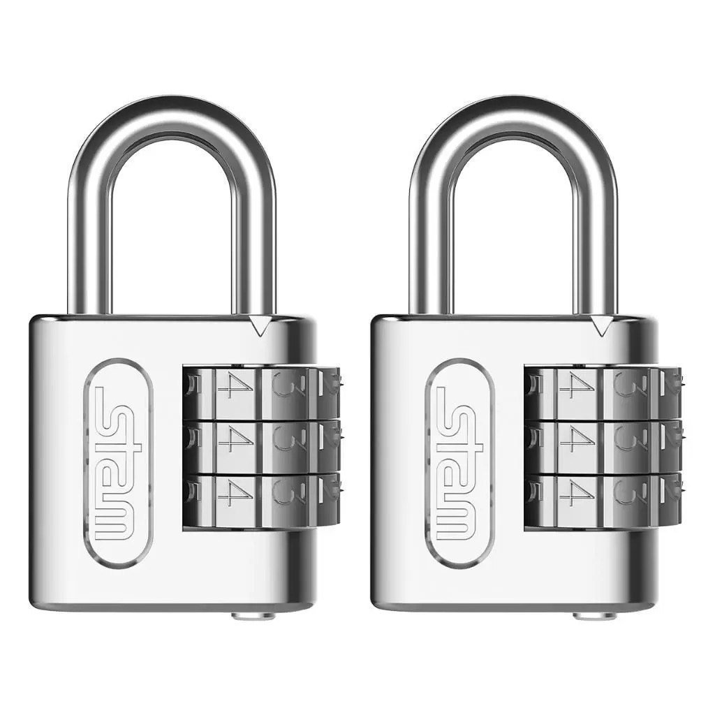 Kit 2 Peças Cadeado Cromado Com Segredo 25mm Zamac Stam
