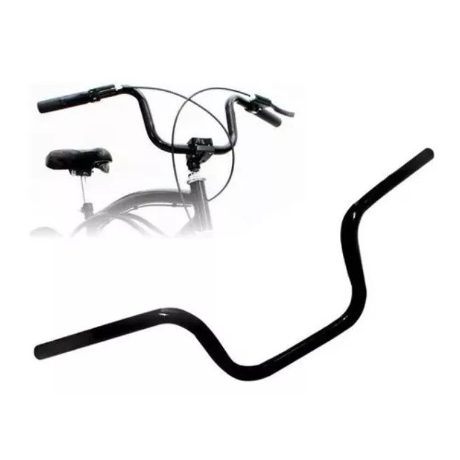 Guidão Tipo Moto Cg Titan aço Reforçado preto para bike bicicleta para mesa 21.1mm em Oferta na Shopee