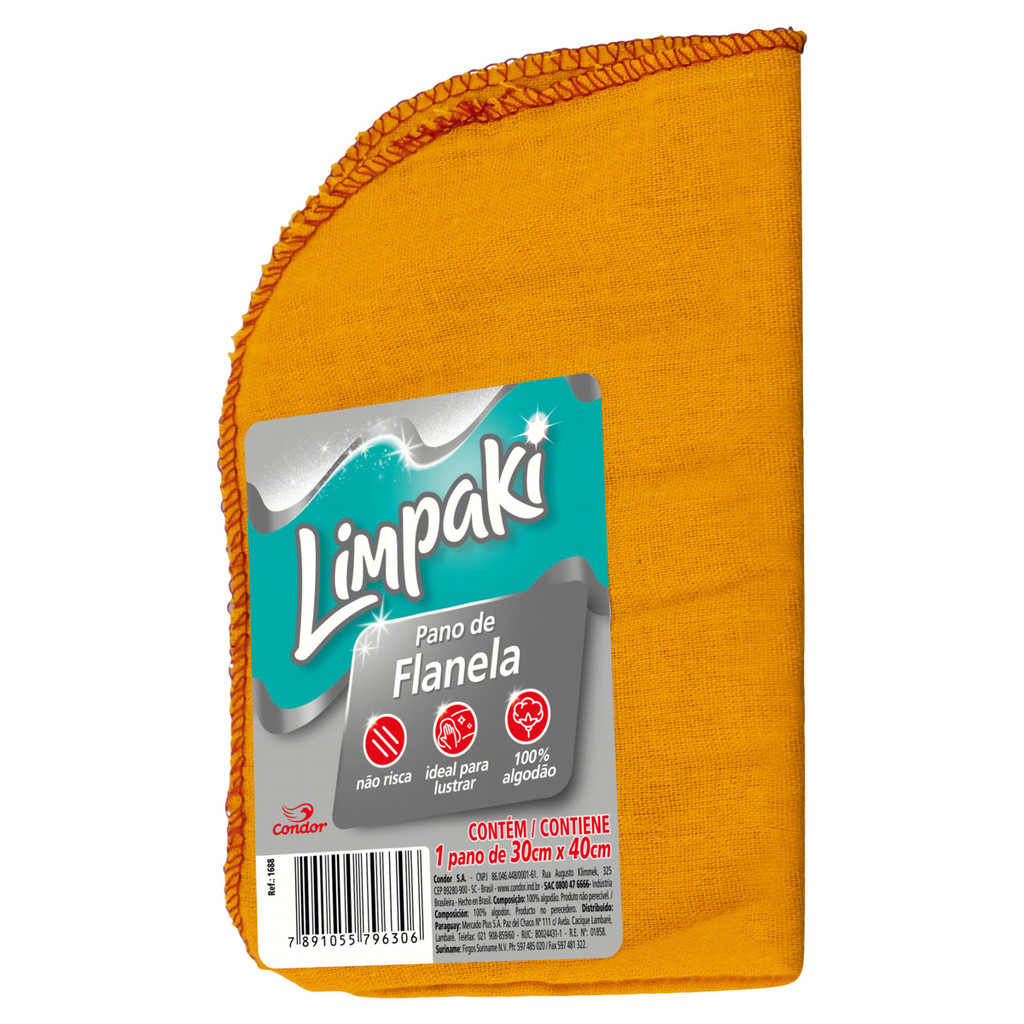 Pano de Flanela Limpaki 30cm x 40cm - Home & Living