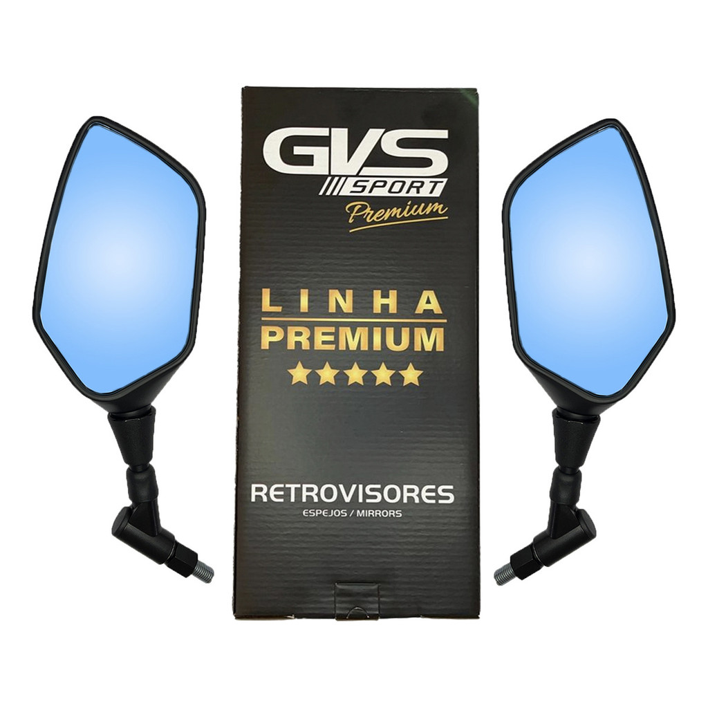 Retrovisor Xre 300 2019-2023 Giro 360 Lente Azul Convexa
