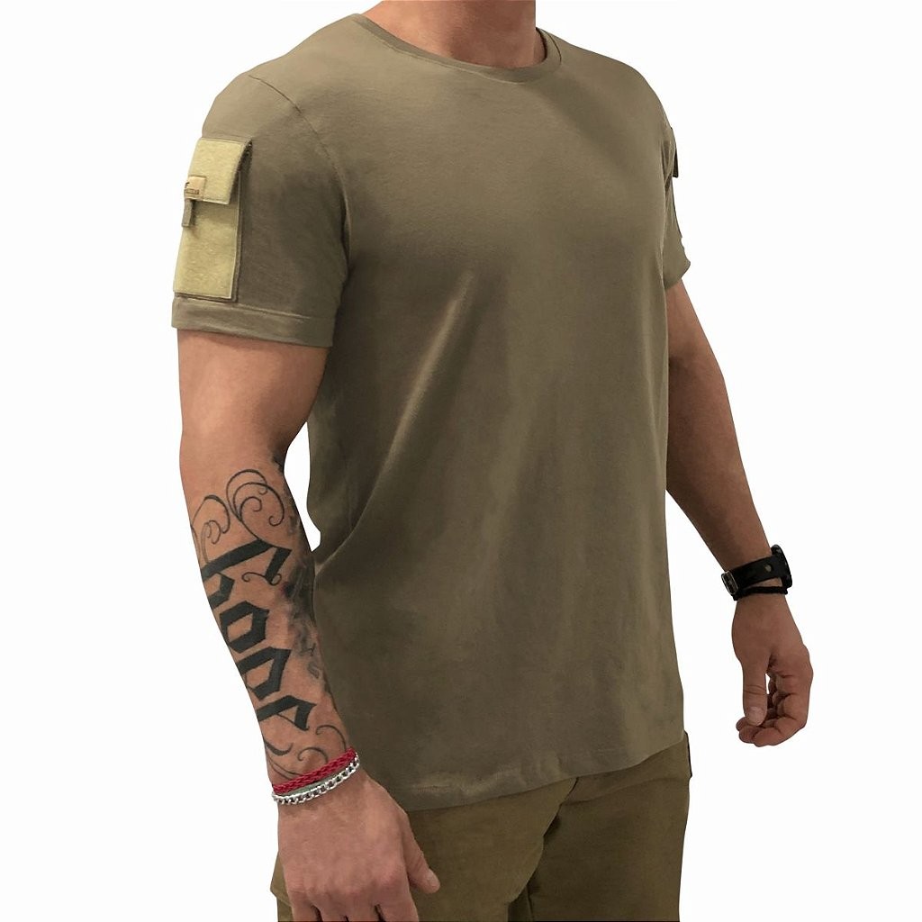 Camiseta Combat Masculina Aliança Militar - Coyote