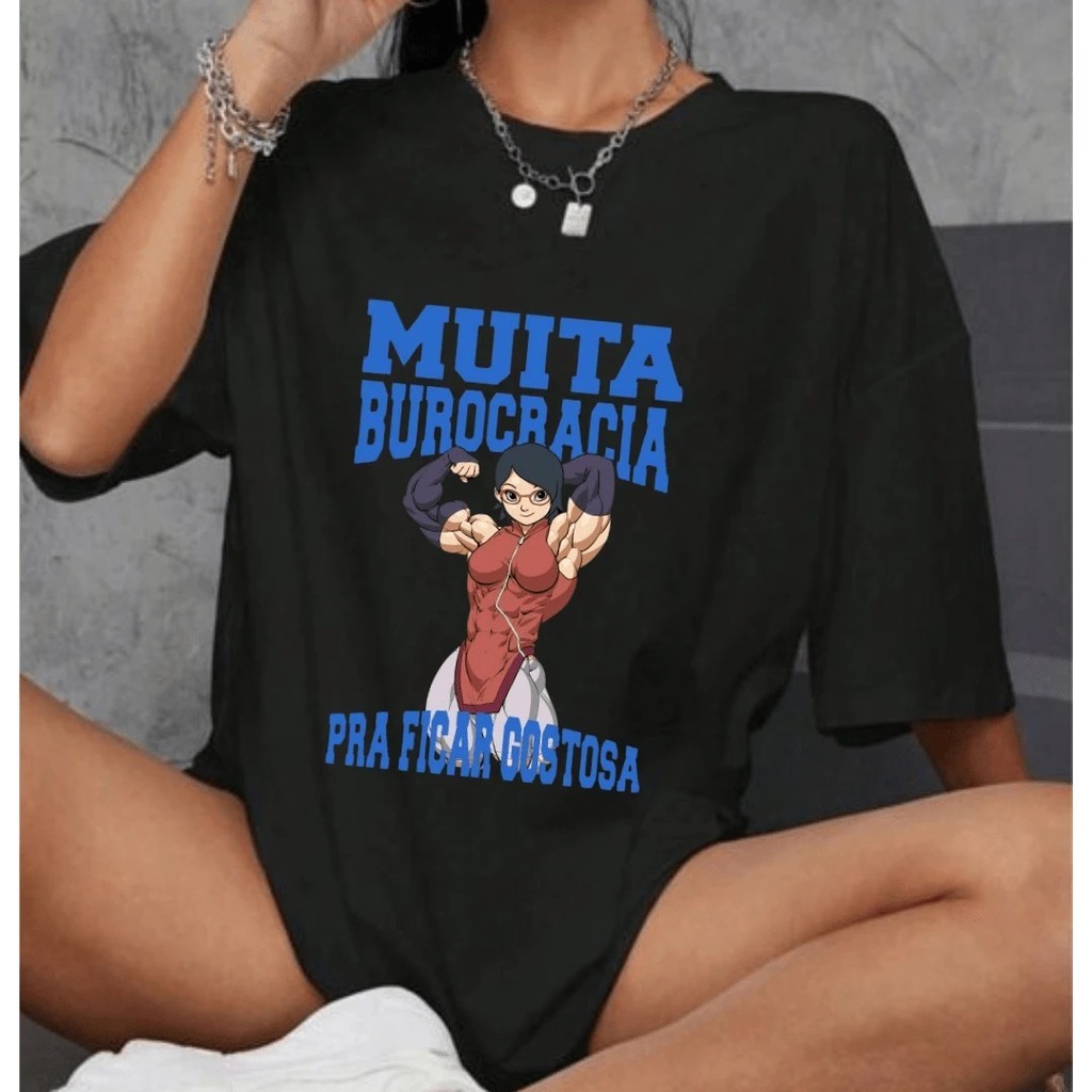 Bonito Camiseta Feminina Estampada Frase Muita Burocracia Pra Ficar Gostosa Blusa 100% Algodão