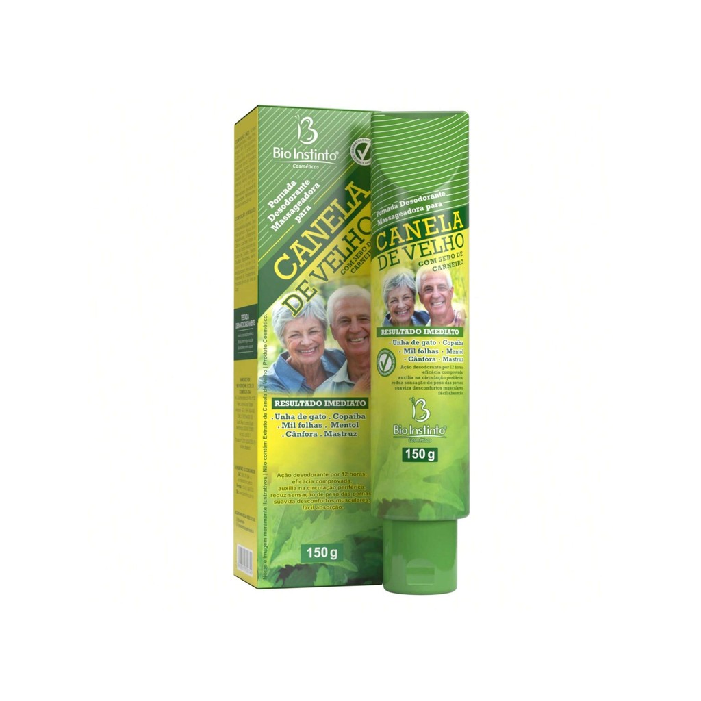 Kit 12 Pomada Canela De Velho Com Sebo De Carneiro Bisnaga 150g Bio Instinto