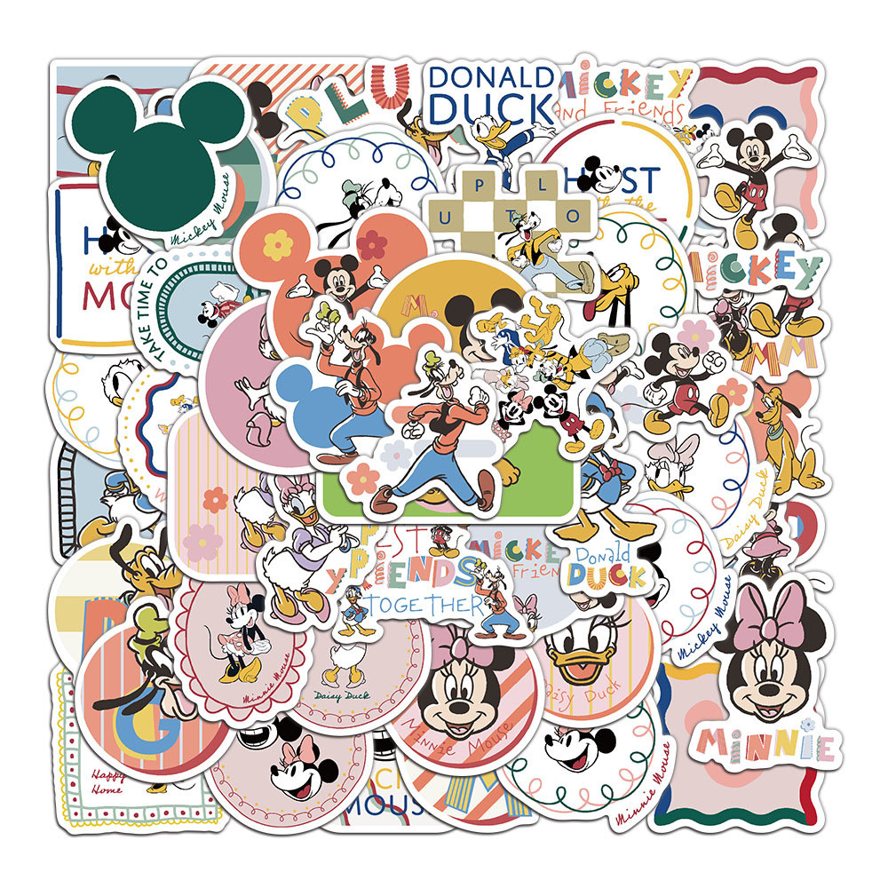 (Autorizado) 50 Peças Adesivos De PVC À Prova D'água De Desenho Animado Do Mickey Mouse E Pato Donald em Oferta na Shopee