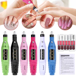 Lixadeira de Unhas Elétrica com Broca e Motor Bivolt para Manicure e Pedicure
