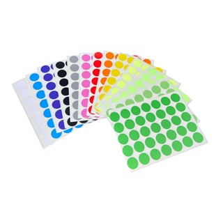 KIT 17 cores Etiqueta 19 mm Redonda/Bolinha Adesiva 35 Etiquetas cada cor em Oferta na Shopee