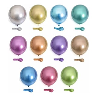 Balão Bexiga Cromado Platinum Nº 10 - 50 Unidades - Alto Brilho Não Estoura Fácil - Para Arco Desconstruído e Festas em Oferta na Shopee