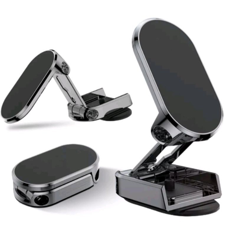 Suporte Magnético Forte Para Telefone De Carro Giratório Smartphone Celular Dobrável