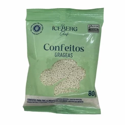 Confeito Decorativo Branco - 80g - 1 unidade - IceBerg - Rizzo