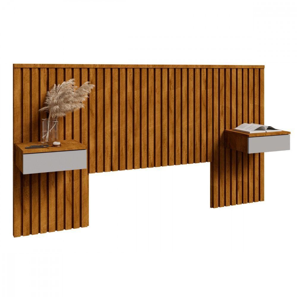 Cabeceira Para Cama Casal Ou Queen Columbia Ripado Bechara Nature Com Off White - Home & Living