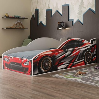 Cama Carro 100% MDF Infantil Montessoriana para Colchão 88x188cm Multimóveis MP4318 em Oferta na Shopee