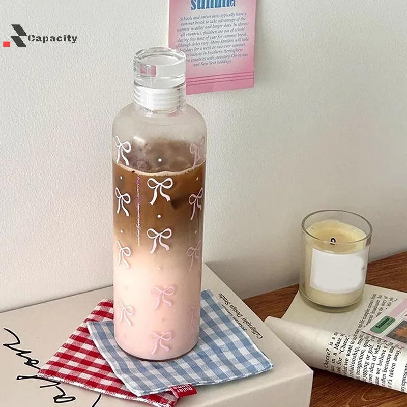 Capacidade 500ML Arco Garrafa De Água Plástica Com Escala De Tempo Copo Transparente Esportes Ao Ar Livre Escola Potável