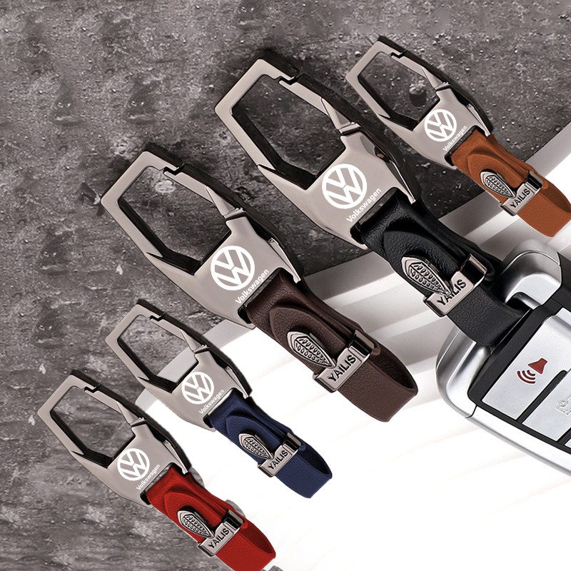 Chaveiro De Couro De Liga De Zinco Volkswagen Criativo Anti Perda Carro Adequado Para VW Polo T-cross Tiguan Allspace Go em Oferta na Shopee