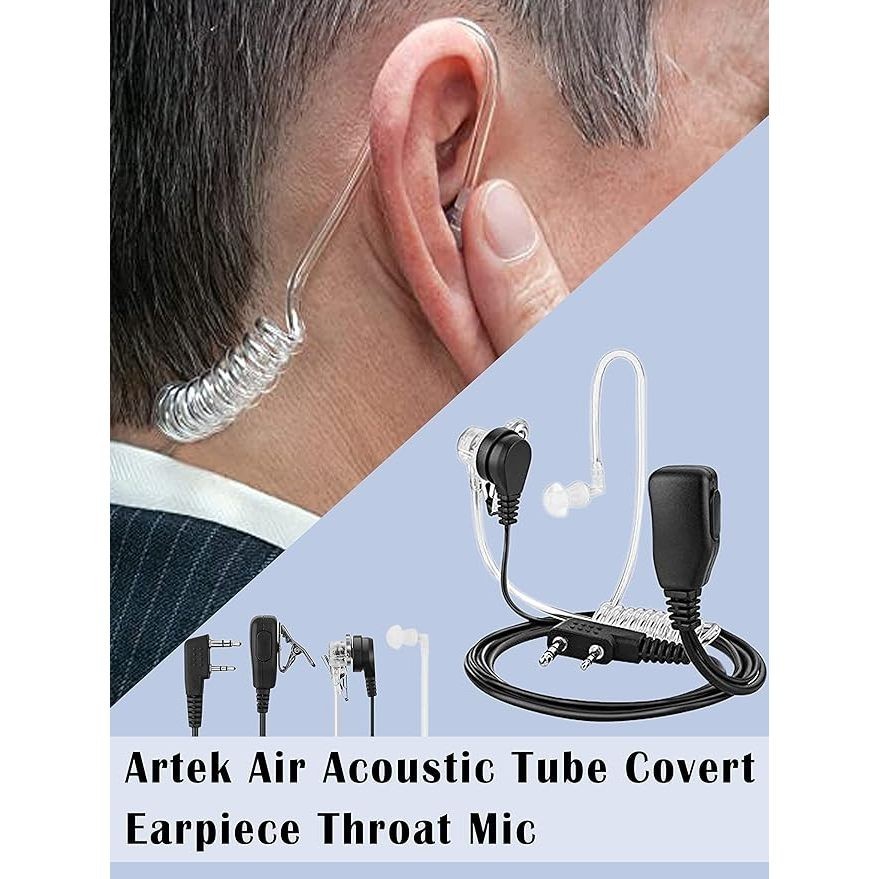 Fone  COM Ptt  de lapela para radio ht Gp78 Elite Baofeng Uv5r Luiton  de tubo Acústico transparente