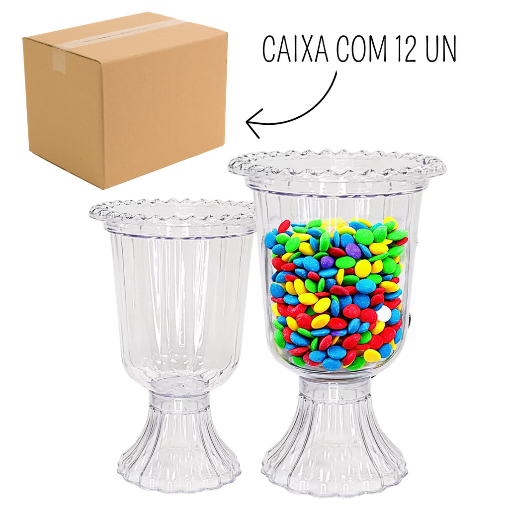 12 VASO GREGO PEQUENO TRANSPARENTE 750ML- LS0797 - Lsc Toys - Home & Living