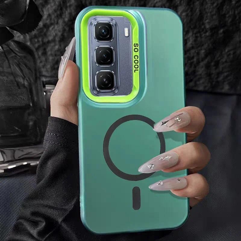 Capa De Telefone Para Infinix Quente 50 4G5G Pro 4G Plus 4G Colorido IMD Dura Protetora Com Adesivo Magnético em Oferta na Shopee