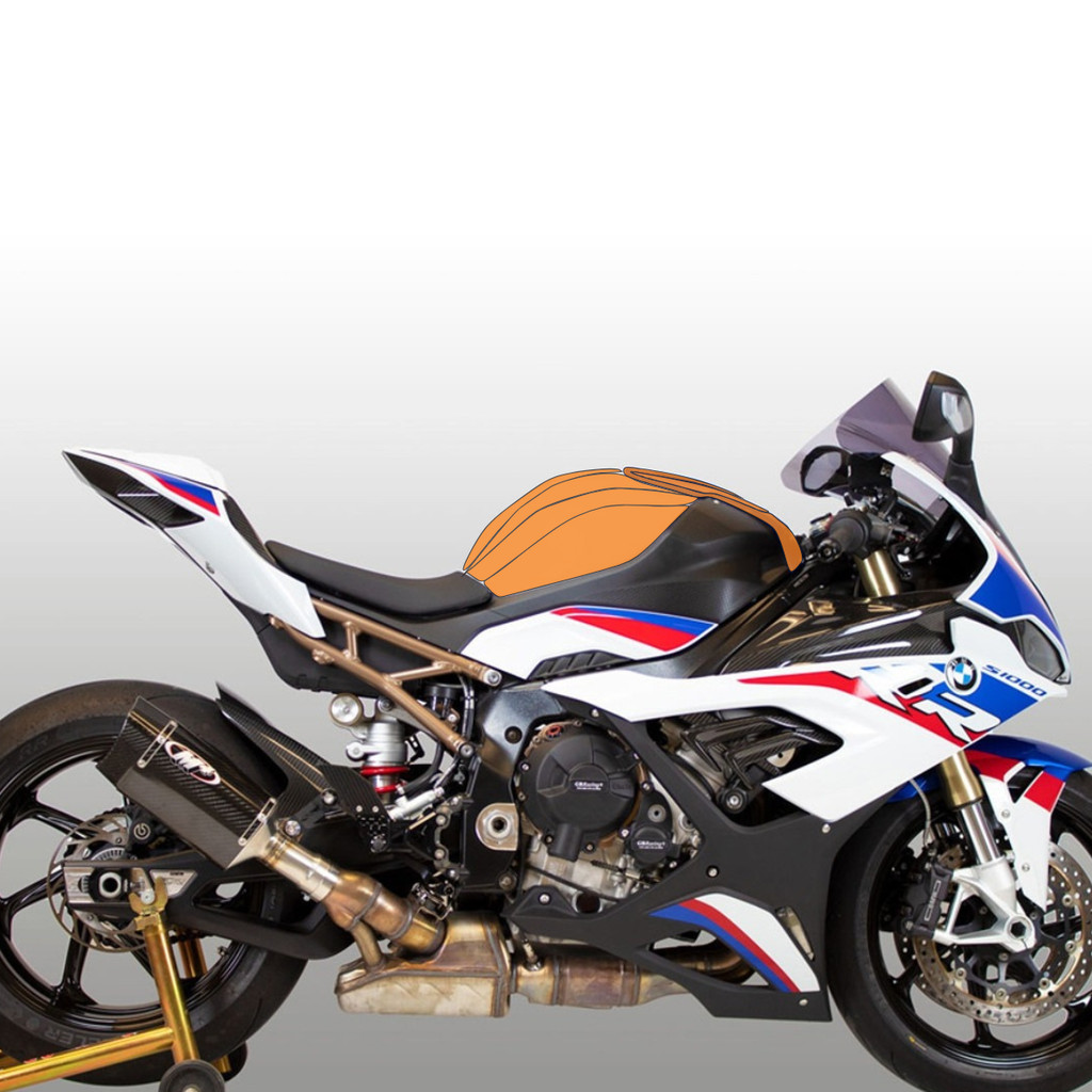 Película PPF Proteção Kit Tanque BMW S1000RR Moto 2020 2021 2022 Transparente TPU Anti Risco