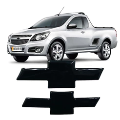 Gravata Adesiva Resinada Chevrolet Montana Nova Black Piano