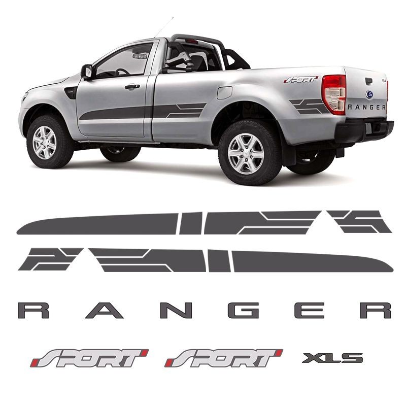 Adesivos Faixa Compativel C/ Ranger Cabine Simples 2014/2016