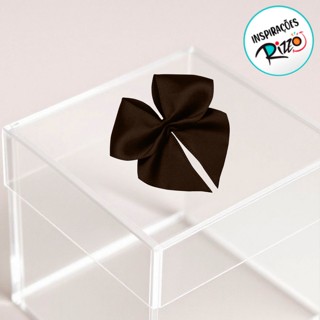 Lacinho de Fita de Cetim Marrom Café 15mm - 3,5cm - Cor 340 - 20 unidades - Progresso - Rizzo em Oferta na Shopee