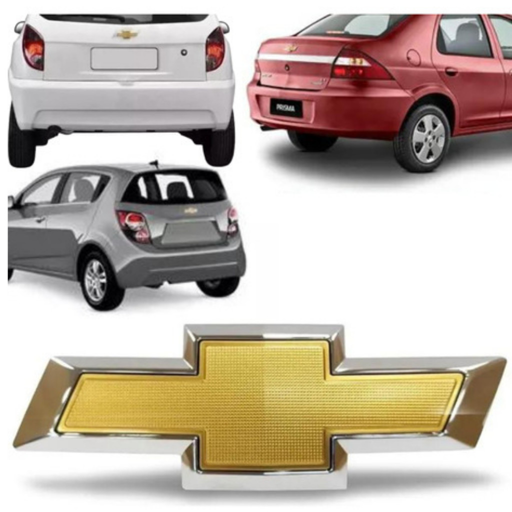 Emblema Traseiro da Mala GM Celta, Prisma, Sonic 2012 a 2015 - Traseiro