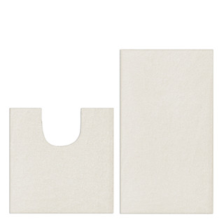Tapete de Banheiro Algodão Antiderrapante Kit 2 Peças Off White em Oferta na Shopee