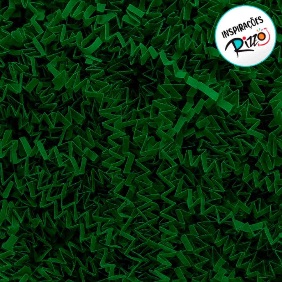 Palha Decorativa de Papel Verde Escuro - 100g - 1 unidade - Rizzo - Home & Living