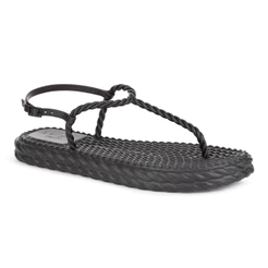 Sandália Brizza Arezzo Thong Slim Marrocos Preto - Feminino