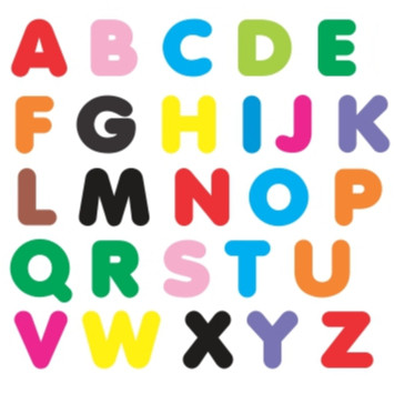 Alfabeto Letras em  Eva Completo 26 Letras Grandes + Numeros de 0 a 9 c/ 13 Cm corte a laser