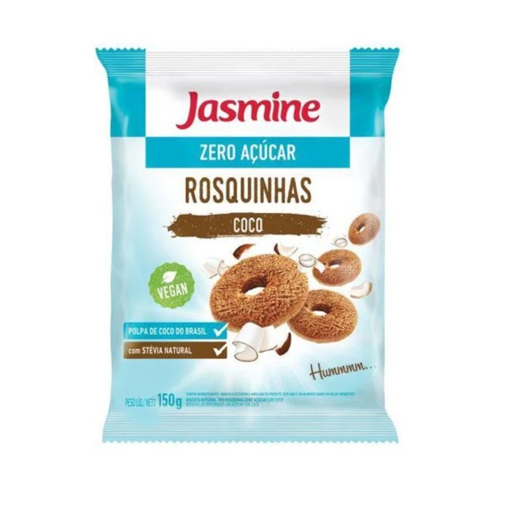 Jasmine Rosquinha Coco Zero Açúcar 120g - Food & Beverages