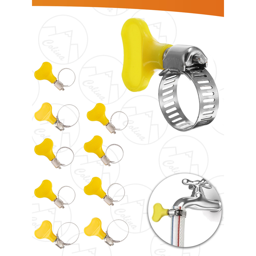 Kit 10 Abraçadeiras Borboleta De Mangueira Regulável Aço Inox Kolling Sell