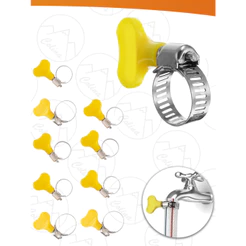 Kit 10 Abraçadeiras Borboleta De Mangueira Regulável Aço Inox Kolling Sell