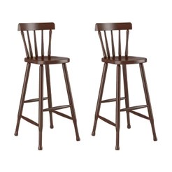 Kit 2 Banquetas Altas de Madeira Maciça para Sala de Jantar/Bar Multimóveis CR50116