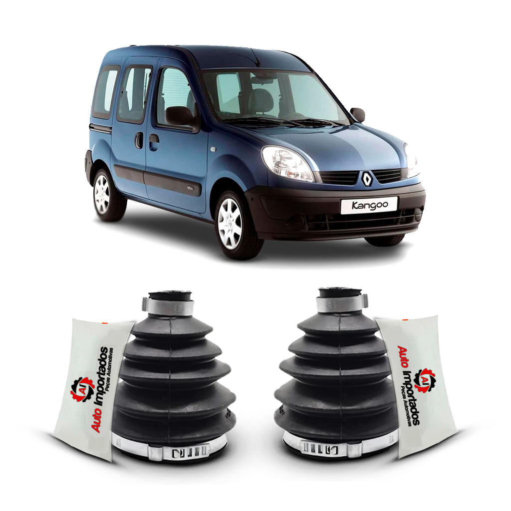 Par Kit Coifa Borracha Graxa Abraçadeira Homocinética Lado Roda Renault Kangoo 2009 2010 2011 2012 2013 2014 2015