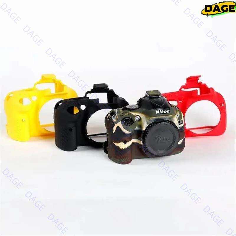 Capa De Corpo De Câmera Armadura De Silicone Macio Para Nikon D5100 D5200 D3300 D3400 D7100 D7200 D5500 D5600 D600 D610