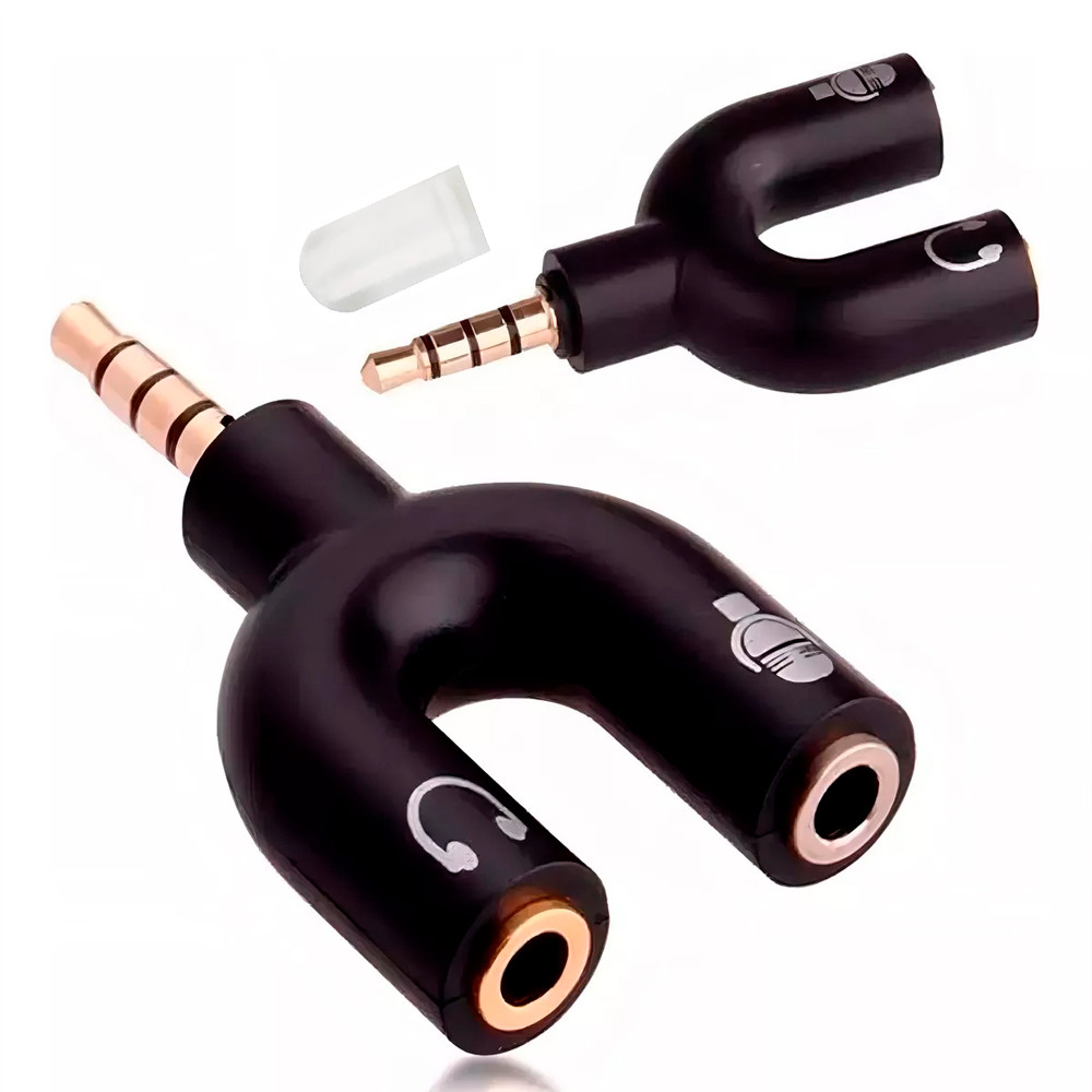 Adaptador para fone headset microfone lapela p2 x p3 áudio Todos os Modelos Varias Cores - Alamo