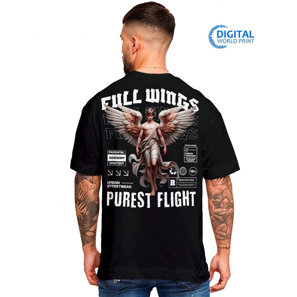 Camisa Camiseta Oversized Streetwear Premium Anjodo voomais puro Fio 30.1penteado 100% Algodão ref-000020