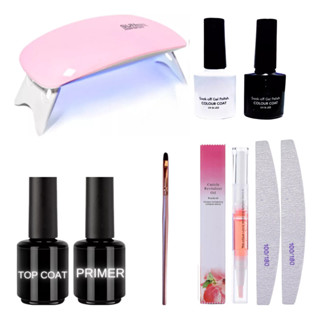Kit Unha Esmaltação Gel Cabine Sun Mini Lixa Nail Designer em Oferta na Shopee