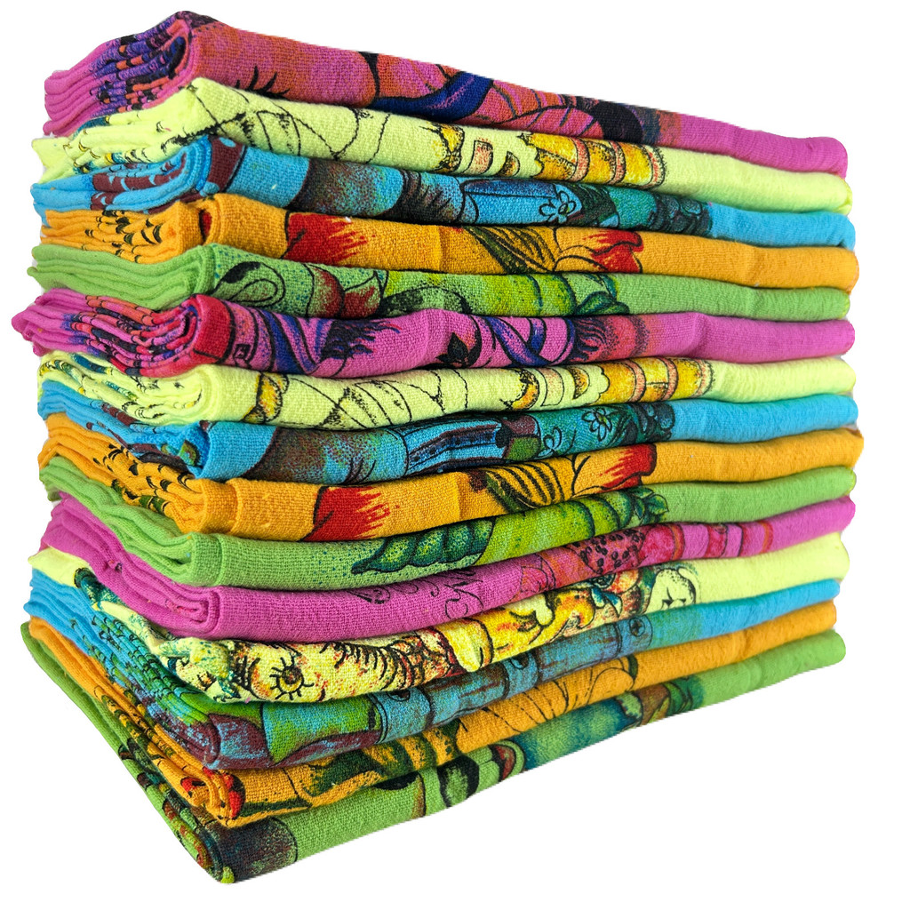 KIT 10 Panos de Prato 40 x 60 Colorido Est. Bainha 400G