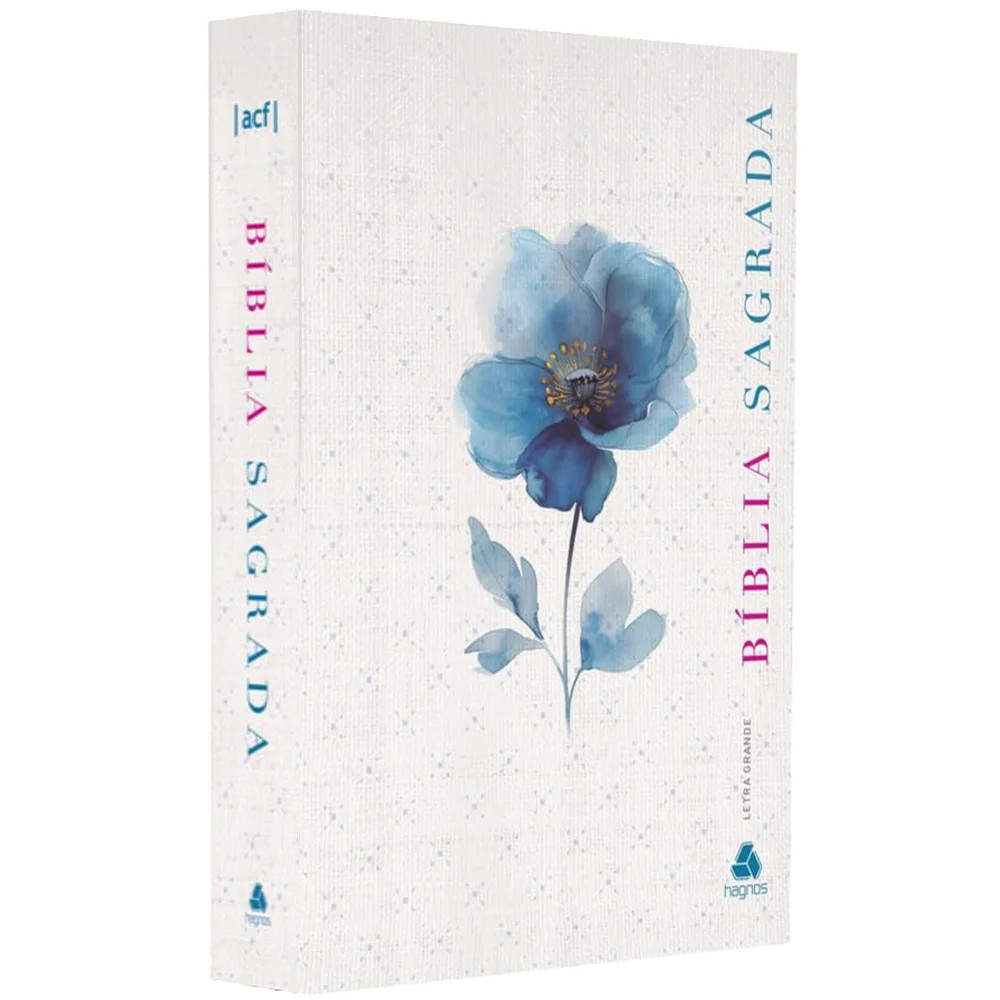 Bíblia Sagrada | ACF | Letra Grande | Capa Dura Flor Azul