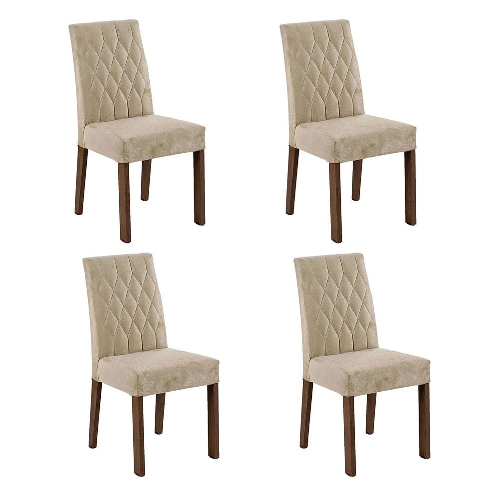 Kit 4 Cadeiras de Jantar 4256 Madesa