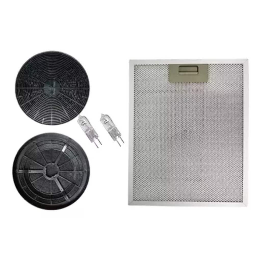 Filtro alumínio + carvão + lâmp coifa tramont vetro 90/60 *